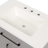 Style Selections Potter 30-in Gray Single Sink Bathroom Vanity with White Cultured Marble Top