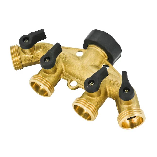 Project Source Brass 4-Way Restricted-Flow Water Shut-Off