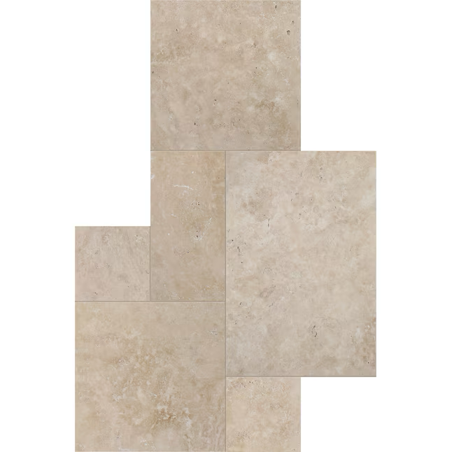 Satori 18-in L x 12-in W x 1-in H Irregular Sunset Ivory Natural Stone Patio Stone Multi-pack