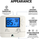 Termostato de calefacción y refrigeración no programable EconoHome 