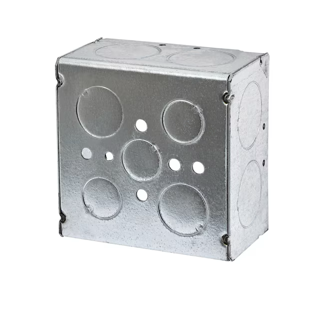 Hubbell RACO 2-Gang Galvanized Steel New Work Square Electrical Box