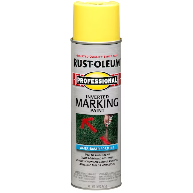 Rust-Oleum Professional gut sichtbare gelbe Markierungsfarbe auf Wasserbasis (Sprühdose)