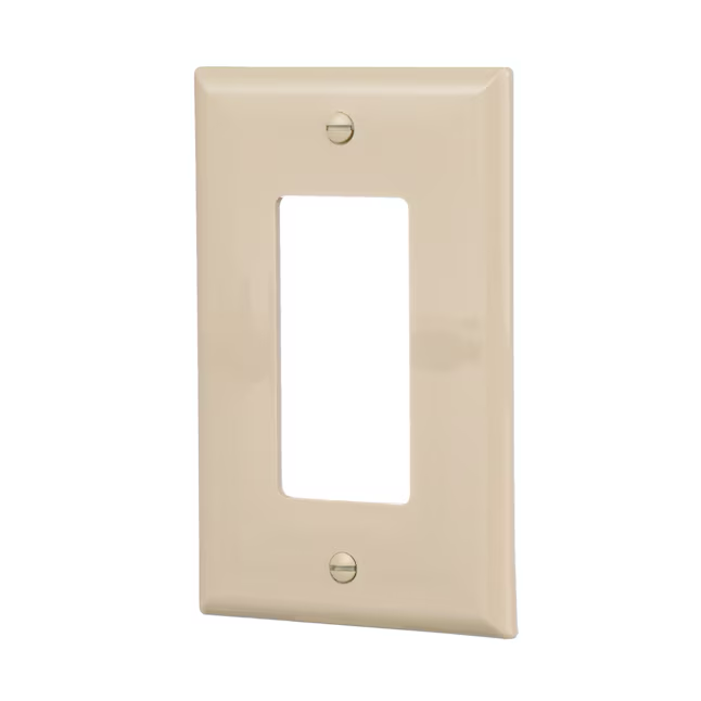 Eaton 1-Gang Midsize Ivory Polycarbonate Indoor Decorator Wall Plate (10-Pack)