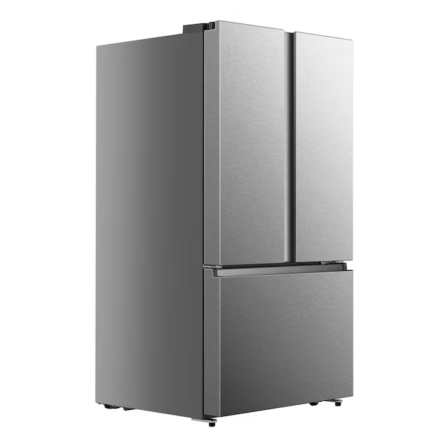 Refrigerador Hisense de puerta francesa de 26.6 pies cúbicos con máquina de hielo y dispensador de agua (acero inoxidable resistente a huellas dactilares) ENERGY STAR