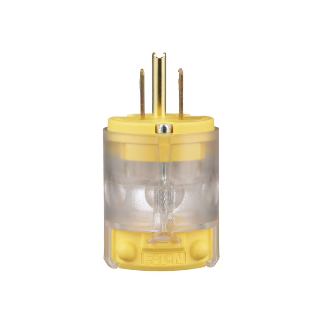 Eaton 15-Amp 125-Volt NEMA 5-15 3-wire General-duty Straight Plug, Yellow