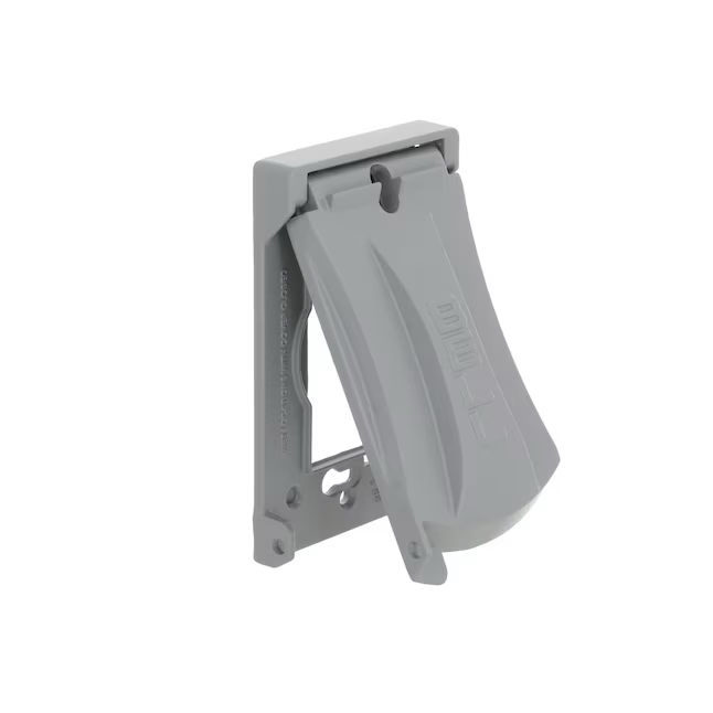 Hubbell 1-Gang Rectangle Gray Metal Weatherproof Electrical Box Cover