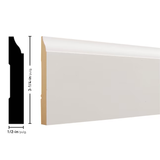 RELIABILT 1/2-in x 3-1/4-in x 12-ft Colonial Primed MDF 623 Baseboard Moulding