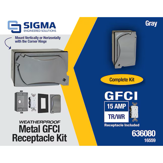 Sigma Engineered Solutions 1-Gang Metal Weatherproof New Work Switch/Outlet Electrical Box