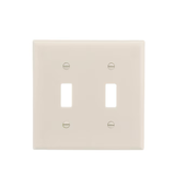 Eaton - Placa de pared para interior de plástico color almendra claro, tamaño estándar, 2 unidades