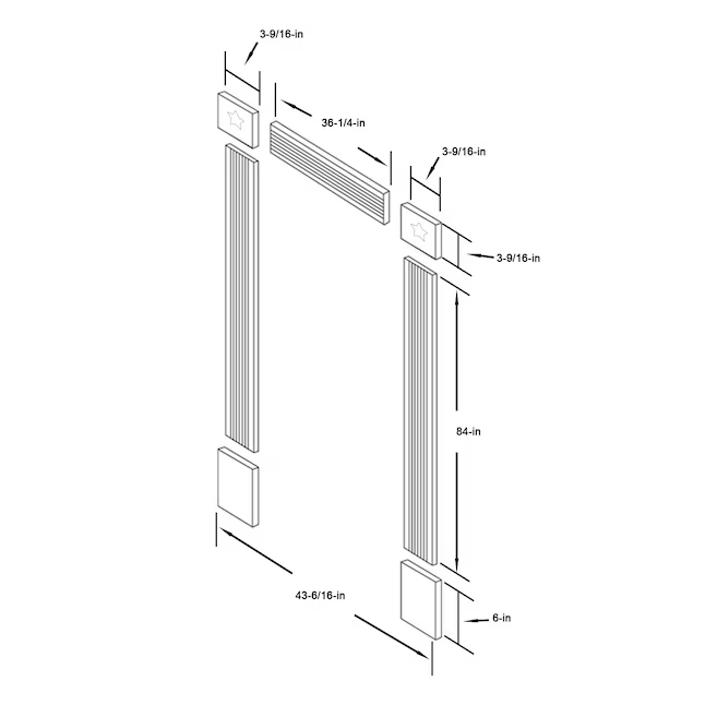 RELIABILT 0.7-in x 3.375-in x 7.06-ft Primed MDF Door Casing Kit