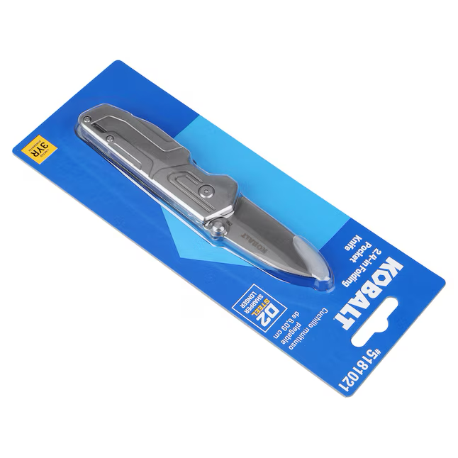 Kobalt 2,5-Zoll-Drop-Point-Taschenmesser aus Edelstahl