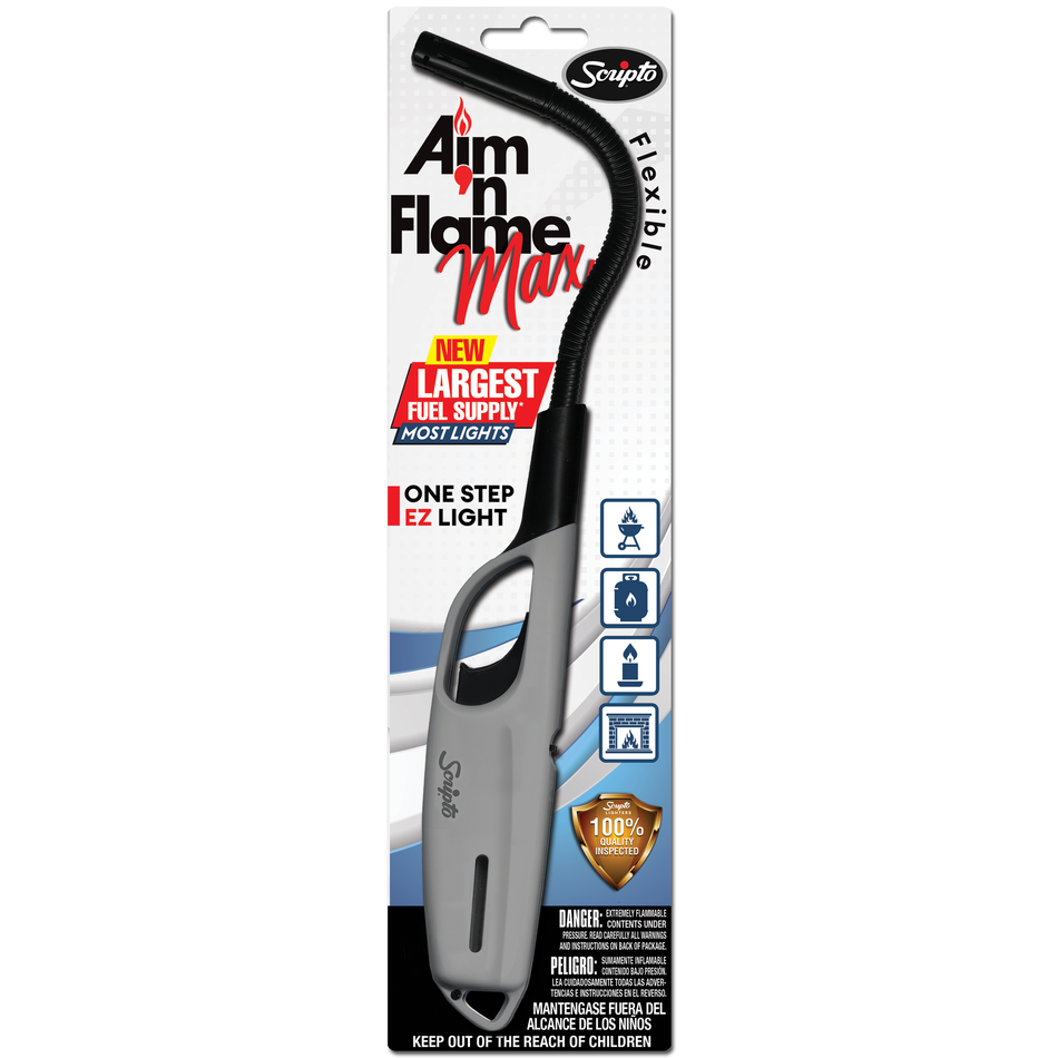 Encendedor utilitario flexible Scripto Aim-n-Flame Max (color aleatorio)