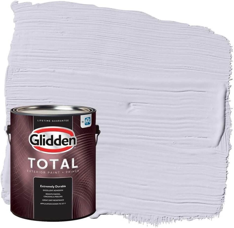 Glidden Total Exterior Paint & Primer Semi-Gloss, Frosted Lilac