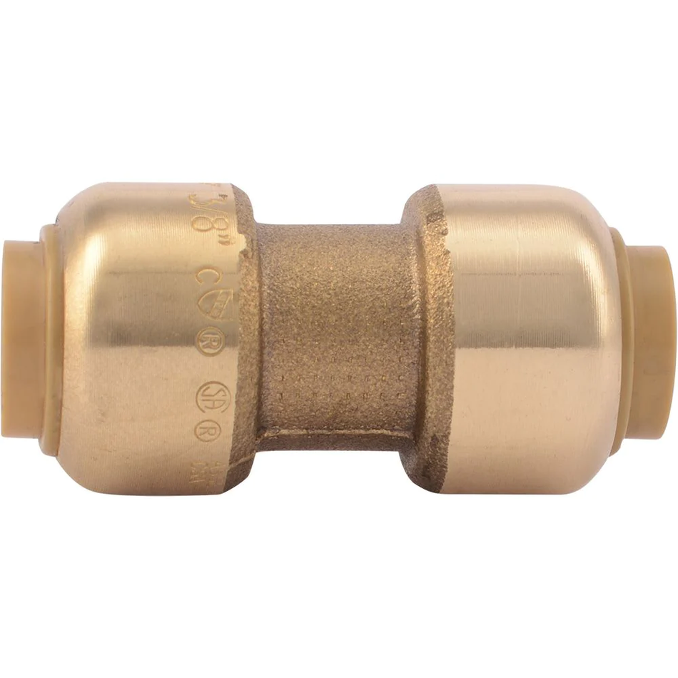 SharkBite 3/8 in. (1/2 in. OD) x 3/8 in. (1/2 in. OD) Brass Push Coupling