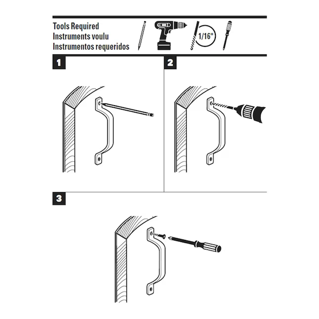 RELIABILT White Screen Door Replacement Pull Handle