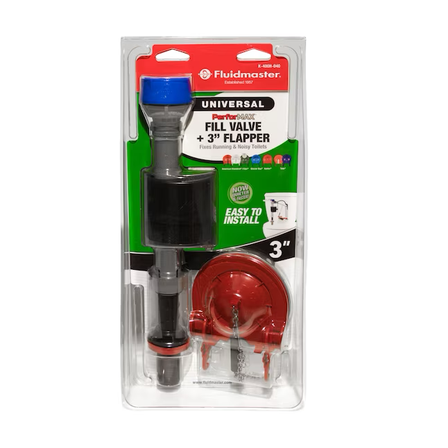 Fluidmaster Universal Toilet fill valve and 3-in flapper kit