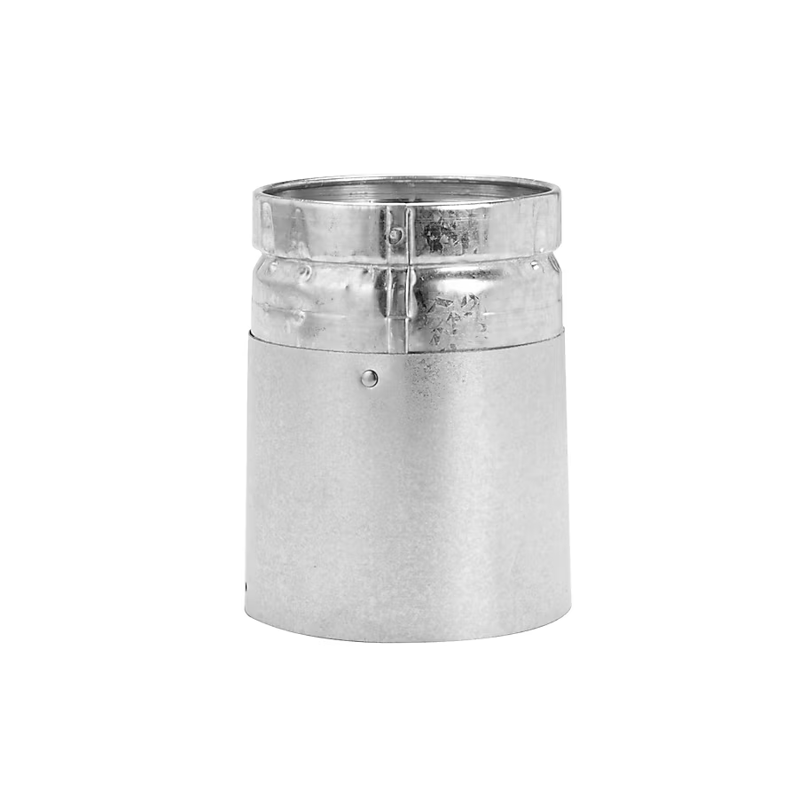 Selkirk 7-in x 3-in x 6-1/8-in Galvanized Steel/Aluminum Coupling Gas Vent Adapter with Lock Tab Feature