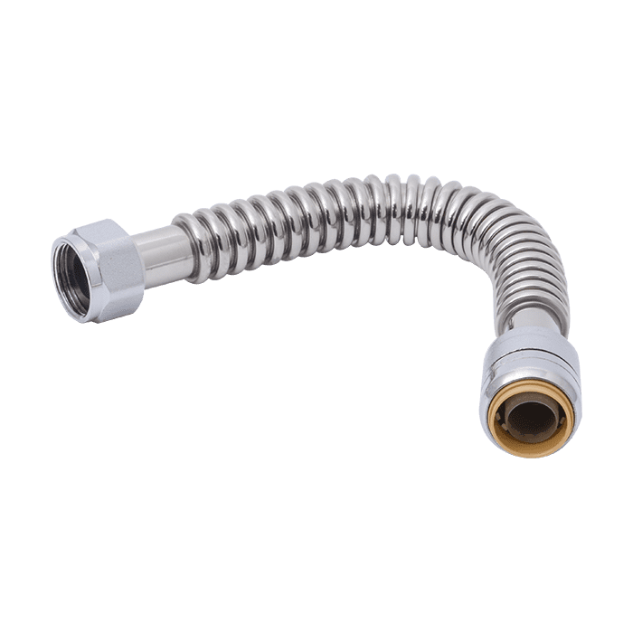 SharkBite 24-in 1-in Push-to-connect Inlet x 3/4-in Fip Outlet Corrugated Stainless Steel Water Heater Connector