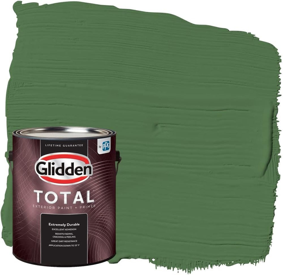 Pintura e imprimador para exteriores Glidden Total semibrillante, hoja de trébol