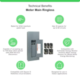 Square D Homeline 200-Amp 30-Spaces 60-Circuit Indoor Main Breaker Plug-on Neutral Load Center (Value Pack)