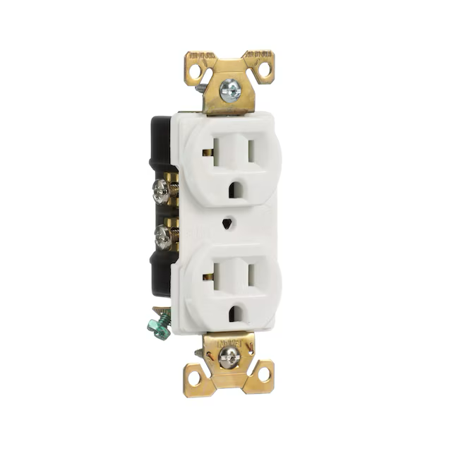 Eaton Arrow Hart 20-Amp 125-volt Industrial Duplex Outlet, White