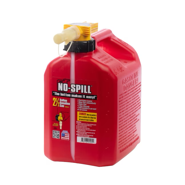 No Spill 2.5- Gallons Plastic Gasoline Can