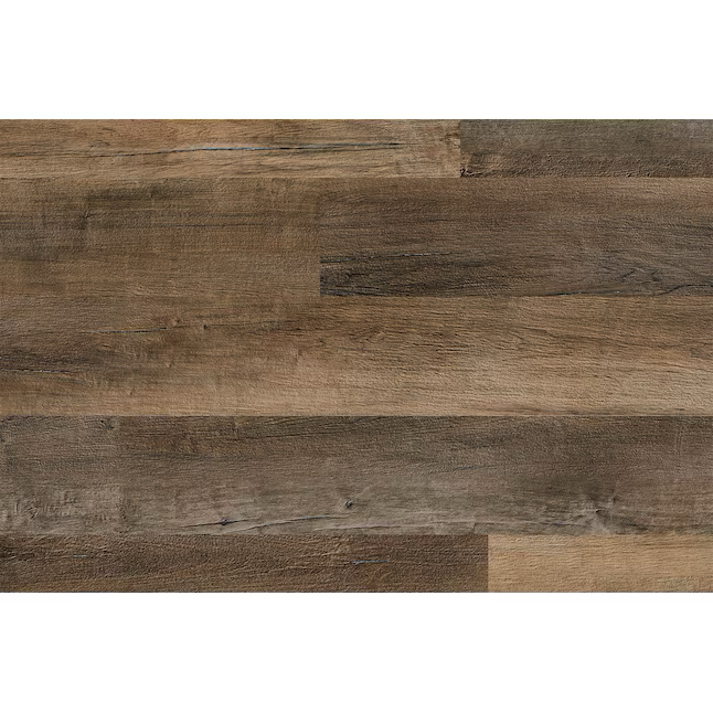 Style Selections Mellbrooke Brown 3-mil x 6-in W x 36-in L Water Resistant Peel and Stick Luxury Vinyl Plank Flooring (21-sq ft/ Carton)