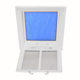EZ-FLO Rejilla de filtro de aire de retorno de acero de 18 pulgadas x 18 pulgadas (tamaño de conducto), color blanco