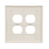 Eaton Placa de pared dúplex para interiores de plástico color almendra claro, tamaño jumbo, 2 unidades