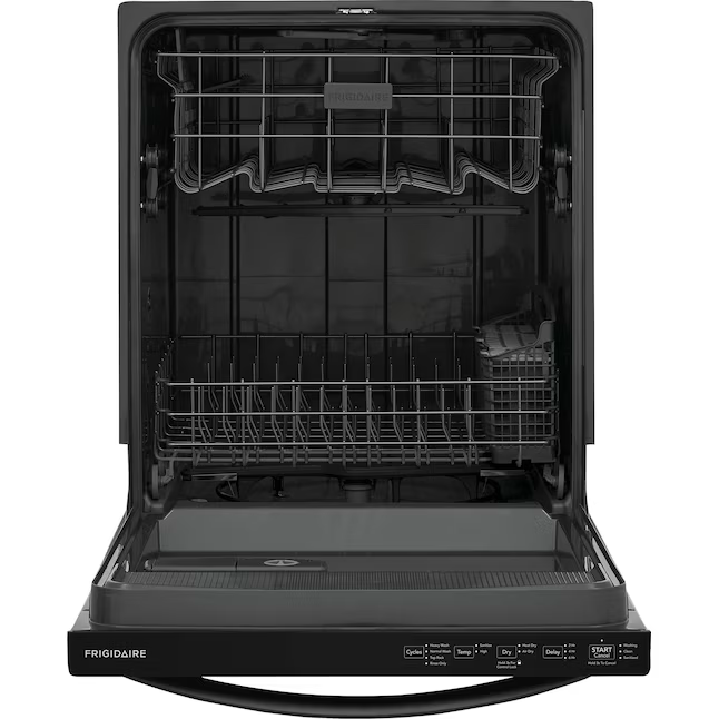 Lavavajillas empotrado Frigidaire Top Control de 24 pulgadas (negro) ENERGY STAR, 52 dBA