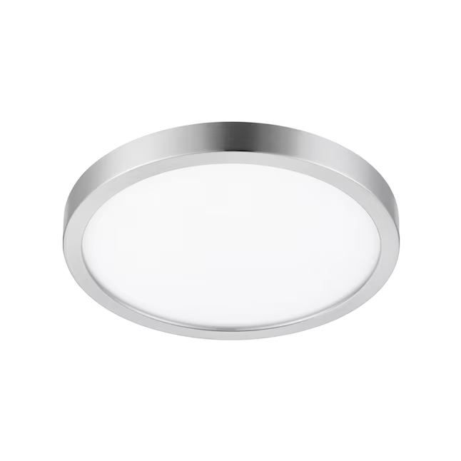 Project Source 1-Light 12-in Brushed Nickel LED Flush Mount Light ENERGY STAR (2-Pack)