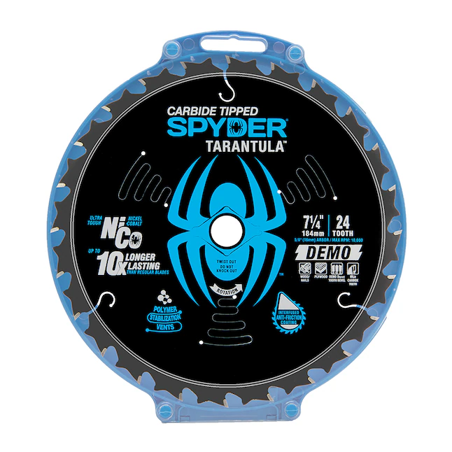 Spyder Demo 7-1/4-in 24-Tooth Rough Finish Tungsten Carbide-tipped Steel Circular Saw Blade