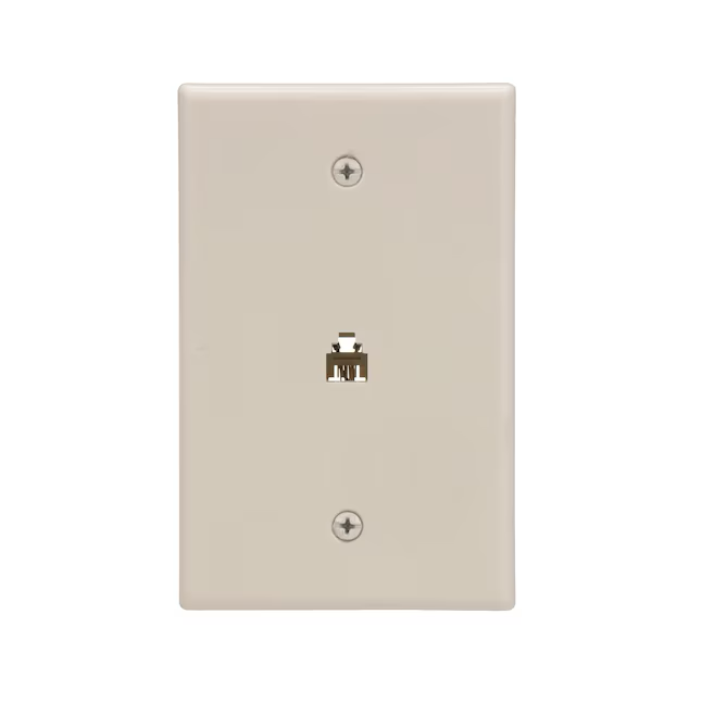 Eaton 1-Gang Midsize Light Almond Thermoplastic Indoor Wall Plate