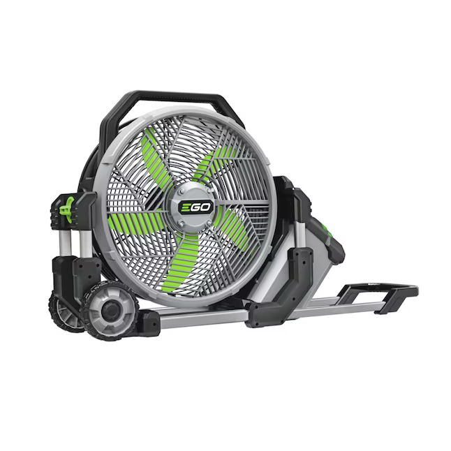 EGO 18-in 56-Volt 5-Speed Indoor or Outdoor Silver and Black Misting Floor Fan (Battery and Charger Not Included)