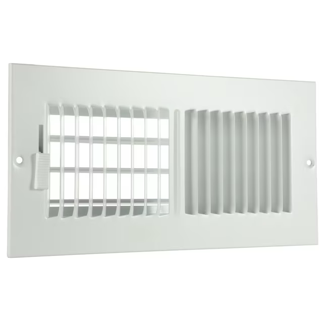 RELIABILT 10-in x 4-in 2-way Steel White Sidewall/Ceiling Register