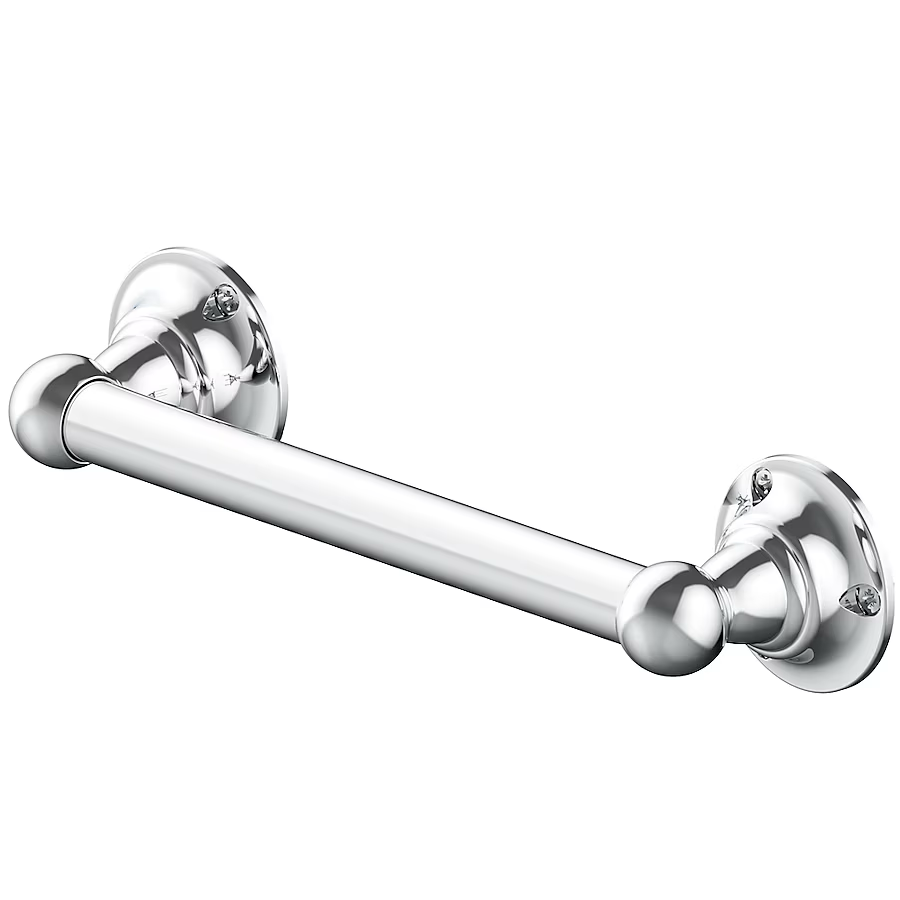 allen + roth Exposed Screw assist bar 9-in Polished Chrome Wall Mount Grab Bar (300-lb Weight Capacity)