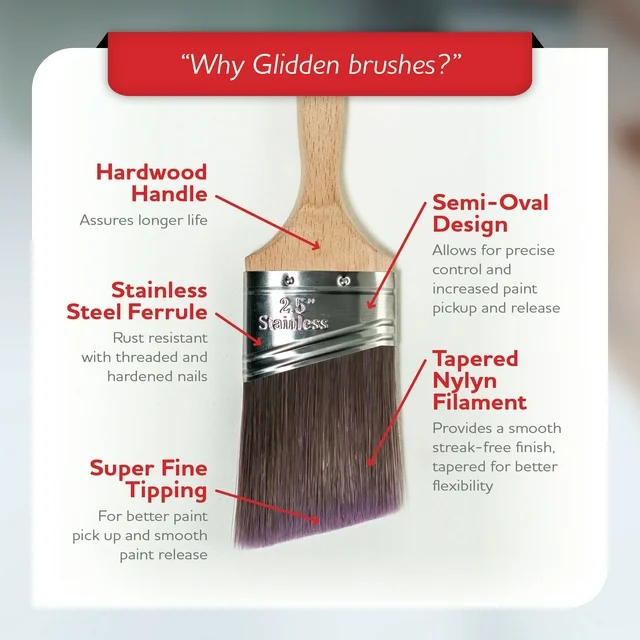 Glidden 2 in. Semi-Oval Angled Paint Brush