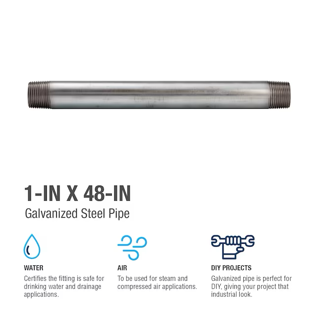 Southland 1-in x 48-in Galvanized Pipe