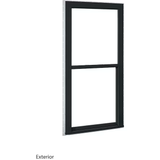 RELIABILT Serie 150 Nueva construcción Jamba de 23-1/2 x 35-1/2 x 3-1/4 pulgadas Ventana de baja emisividad de vinilo negro Media pantalla incluida