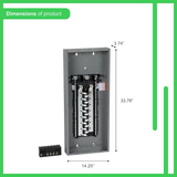 Square D Homeline 225 Ampere 30 Plätze 60 Stromkreise Innenbereich umwandelbare Hauptanschlussklemme aufsteckbarer Neutralleiter-Lastverteiler (Vorteilspaket) 