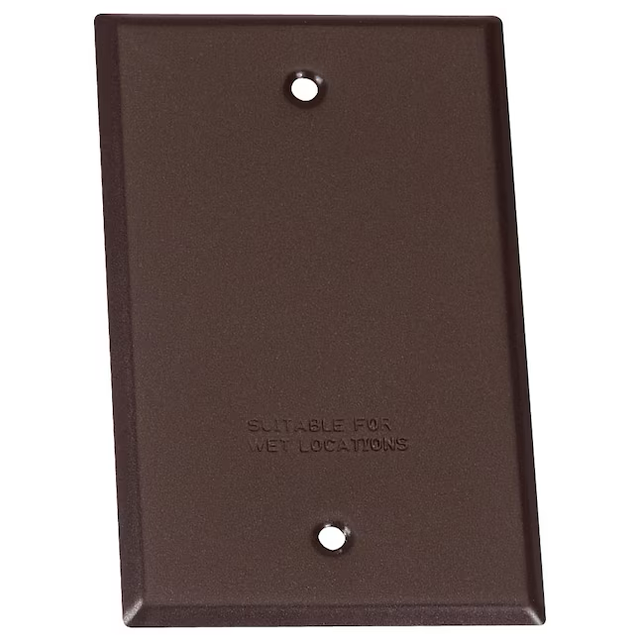 Sigma Engineered Solutions 1-Gang Rectangle Bronze Metal Weatherproof Electrical Box Cover