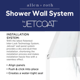 allen + roth 60-in x 32-in x 78-in 9-Piece Glue To Wall Carrara White Alcove Shower Wall Surround