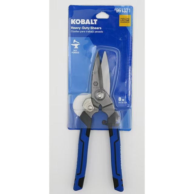 Kobalt 8-in Serrated Molded Grip Scissors