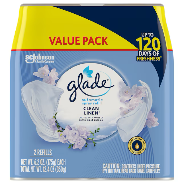 Glade Automatic Refill 6,2 oz Clean Linen Nachfüll-Lufterfrischer (2er-Pack)