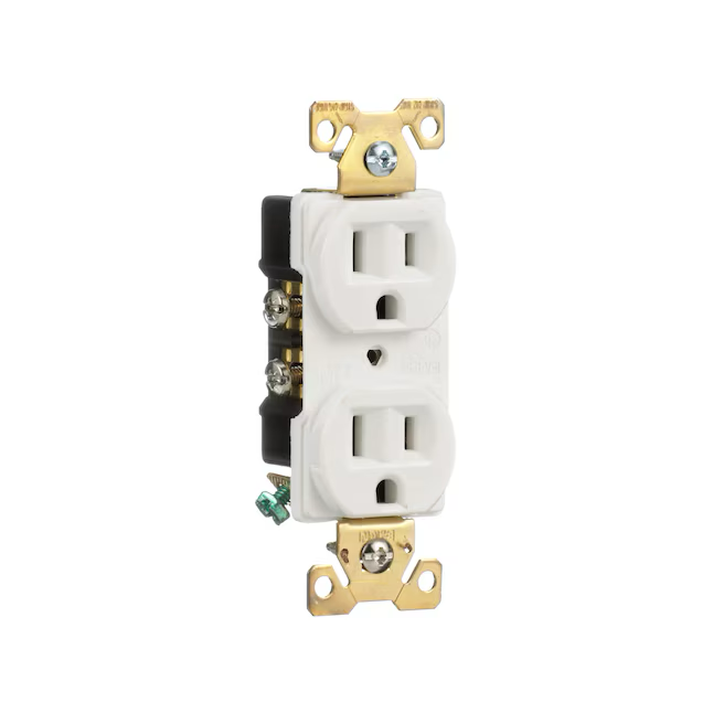 Eaton Arrow Hart 15-Amp 125-volt Industrial Duplex Outlet, White