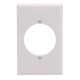 Eaton 1-Gang Midsize White Polycarbonate Indoor Round Wall Plate