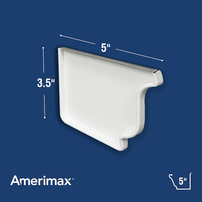 Amerimax Aluminium K-Stil (links) (5 Zoll x 1 Fuß) Endkappe