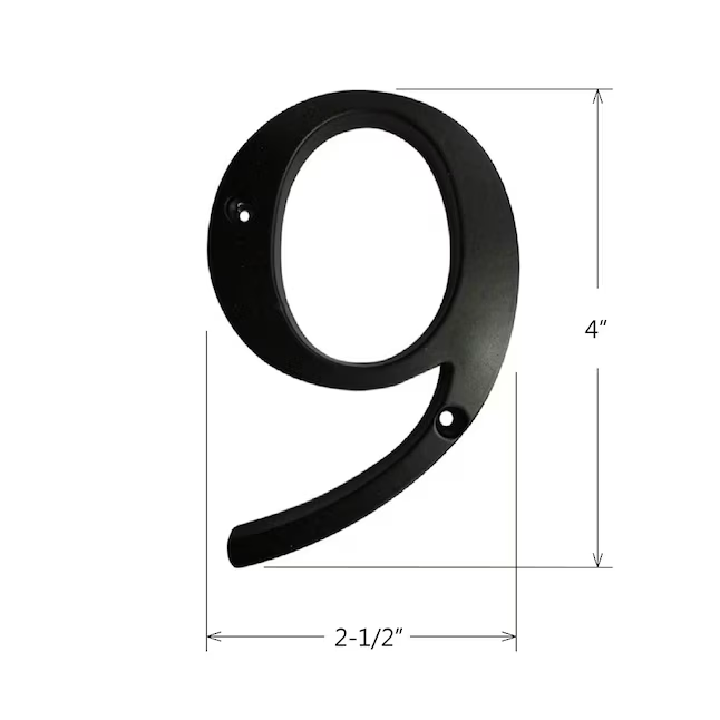 RELIABILT 4-in Black Number