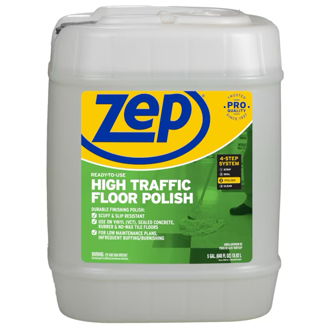 Pulidor para pisos de alto brillo Zep High Traffic, 5 galones