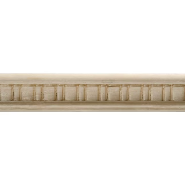 Molduras ornamentales Moldura para riel de silla de madera dura blanca de 1-1/2 pulgadas x 8 pies